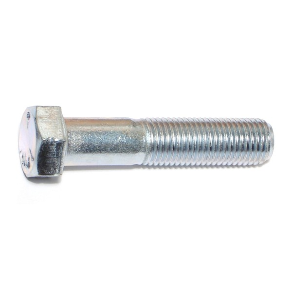 Midwest Fastener Grade 5, 7/16"-20 Hex Head Cap Screw, Zinc Plated Steel, 2 in L, 6 PK 60085